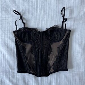 Urban Outfitters Black Lace Corset